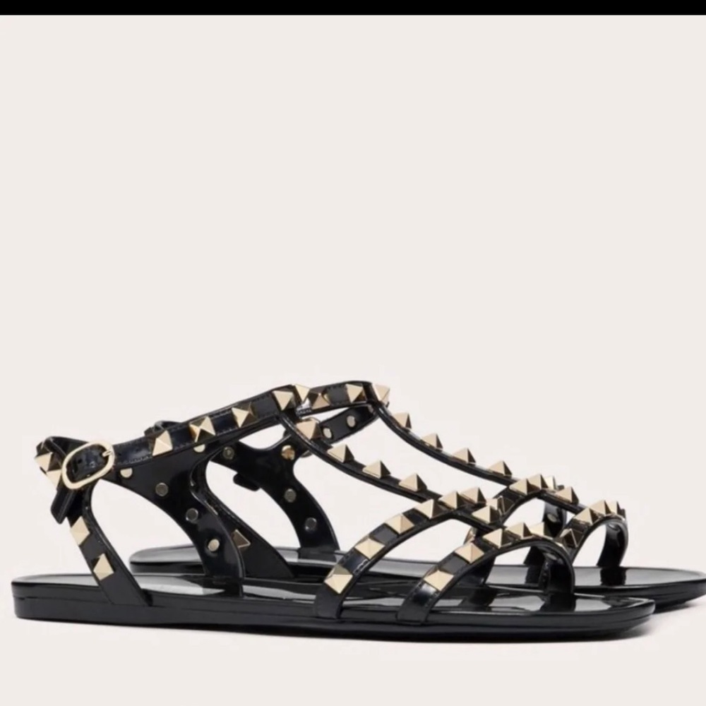 Valentino rockstud jelly sandals